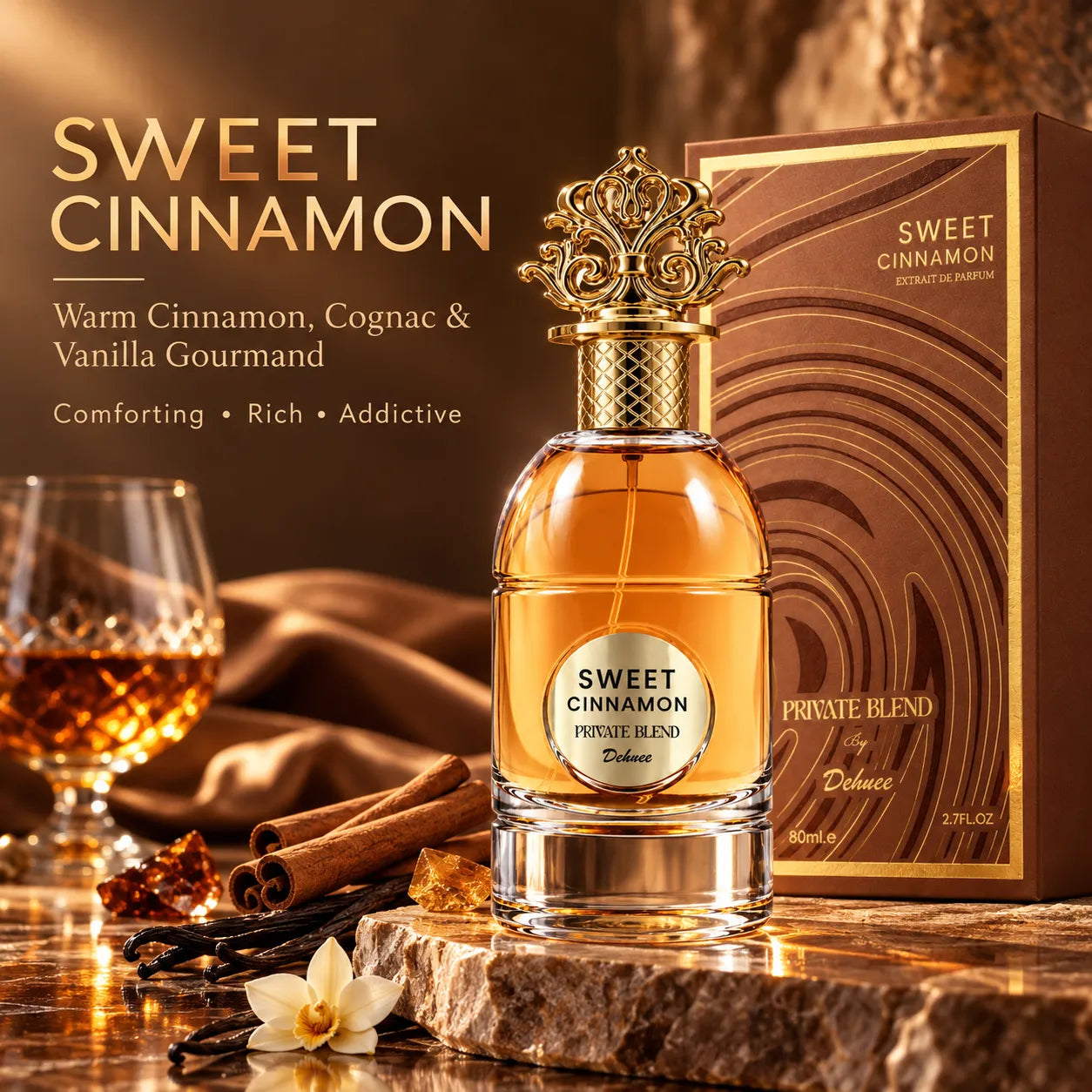 Sweet Cinnamon Eau de Parfum – Warm Cinnamon, Cognac & Vanilla Gourmand