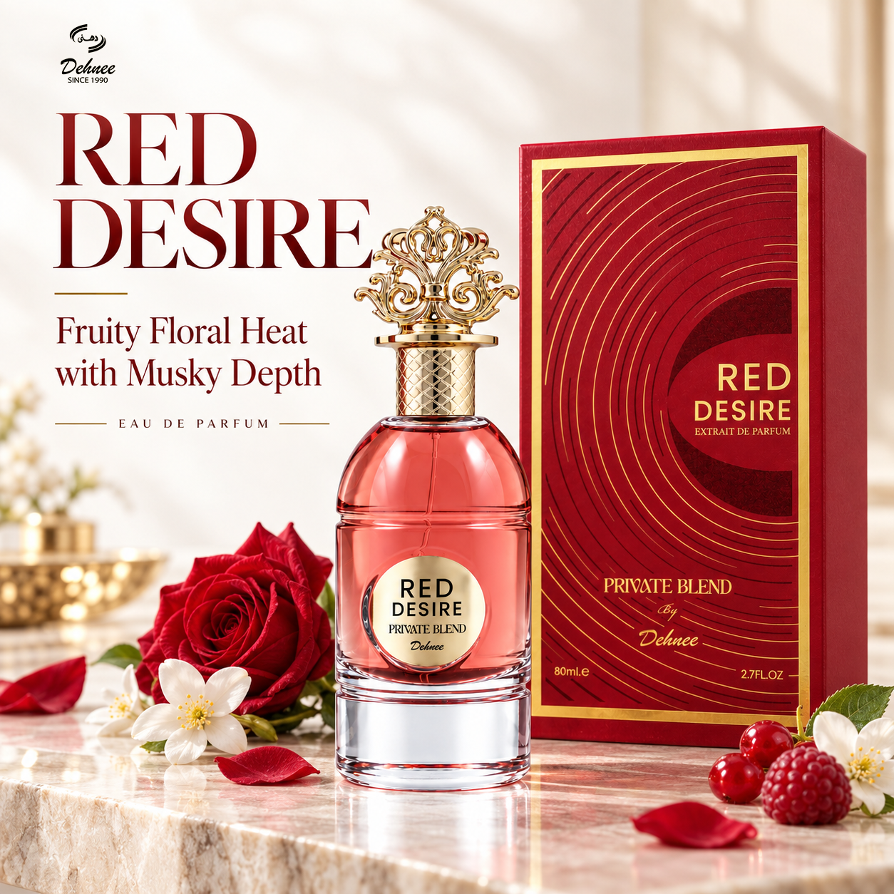Red Desire Eau de Parfum – Fruity Floral Heat with Musky Depth