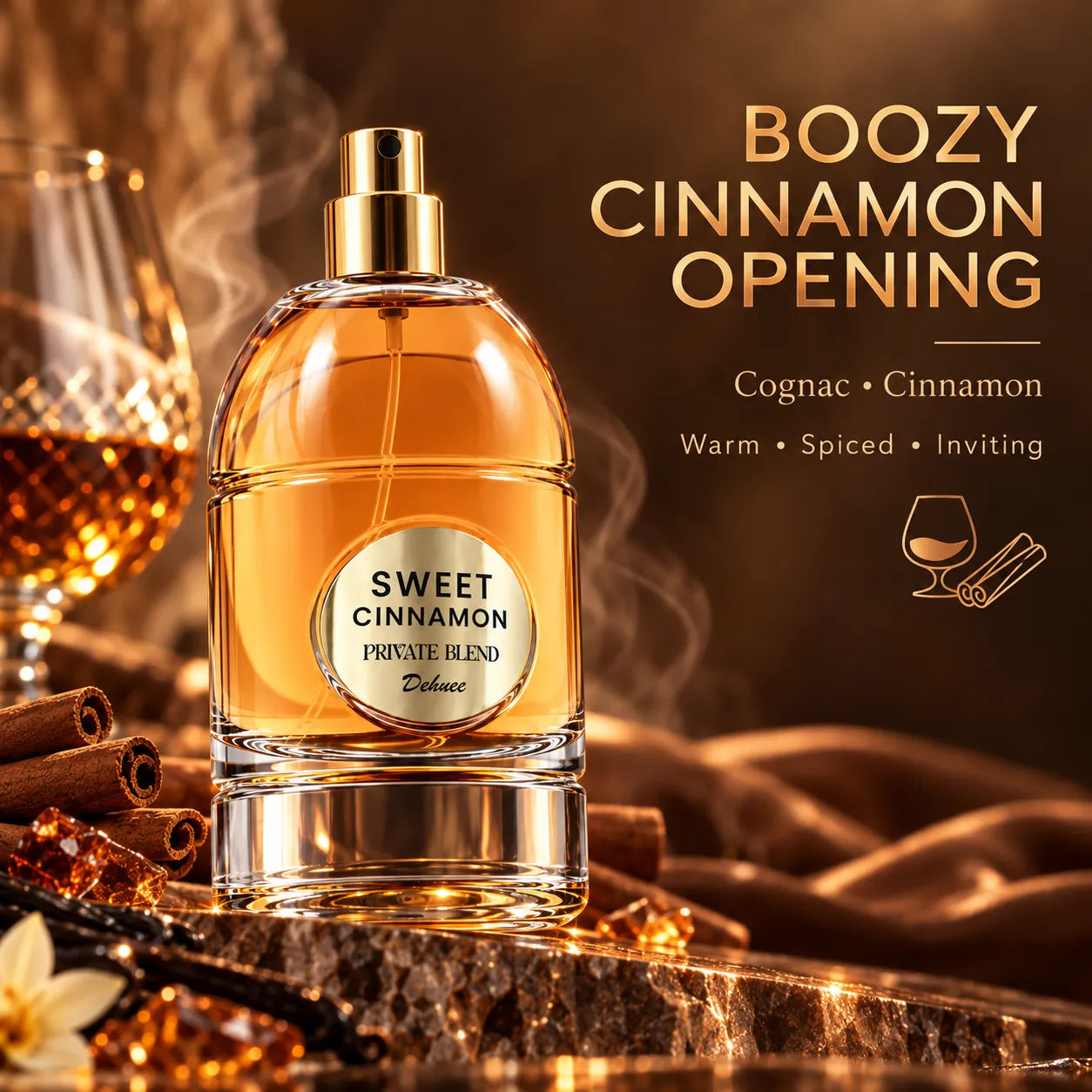 Sweet Cinnamon Eau de Parfum – Warm Cinnamon, Cognac & Vanilla Gourmand