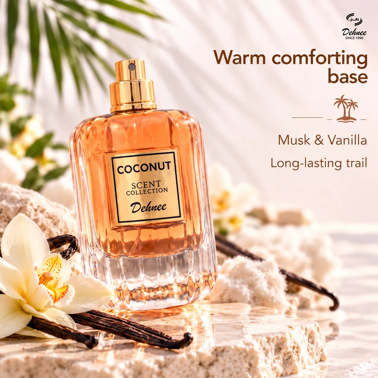 Coconut Eau de Parfum 100ml | Tropical Orchid & Vanilla Perfume | Dehnee UAE
