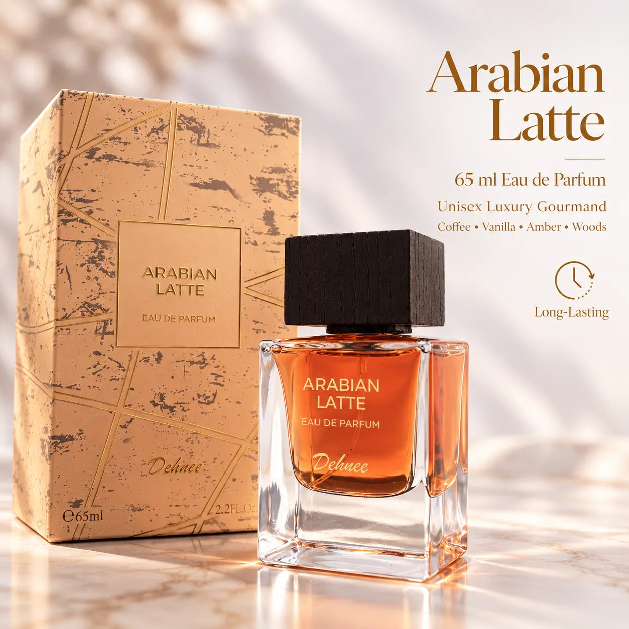 Arabian Latte Eau de Parfum 65ml – Unisex Luxury Gourmand Fragrance with Rich Coffee, Creamy Vanilla & Warm Oriental Notes – Long-Lasting Perfume