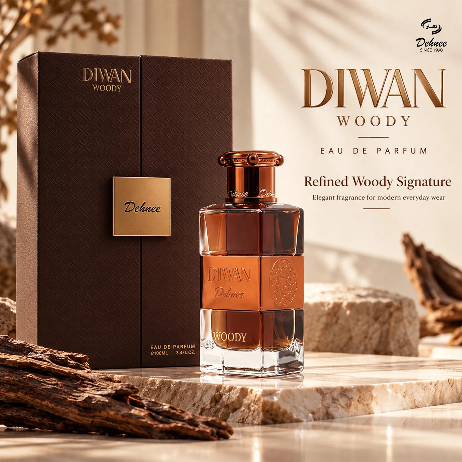 Diwan Woody Eau de Parfum 100ml – Luxury Unisex Woody Fragrance