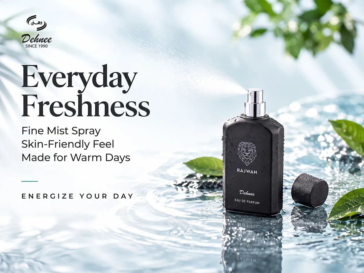 Rajwan Black Eau de Parfum – Fresh Citrus & Aquatic Scent for Men | Energize Your Day