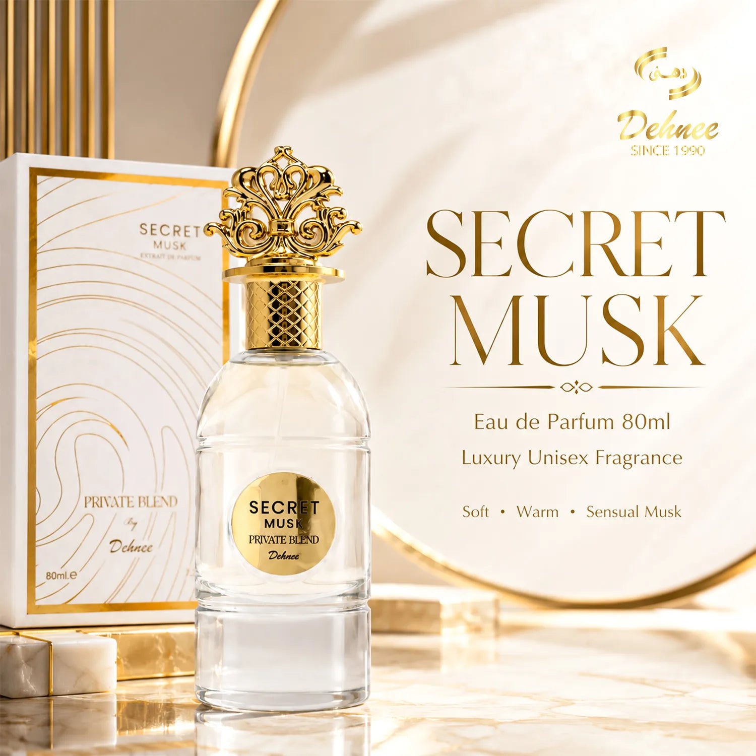 Secret Musk Eau de Parfum 80ml – Luxury Unisex Fragrance with a Soft, Warm & Sensual Musk Scent