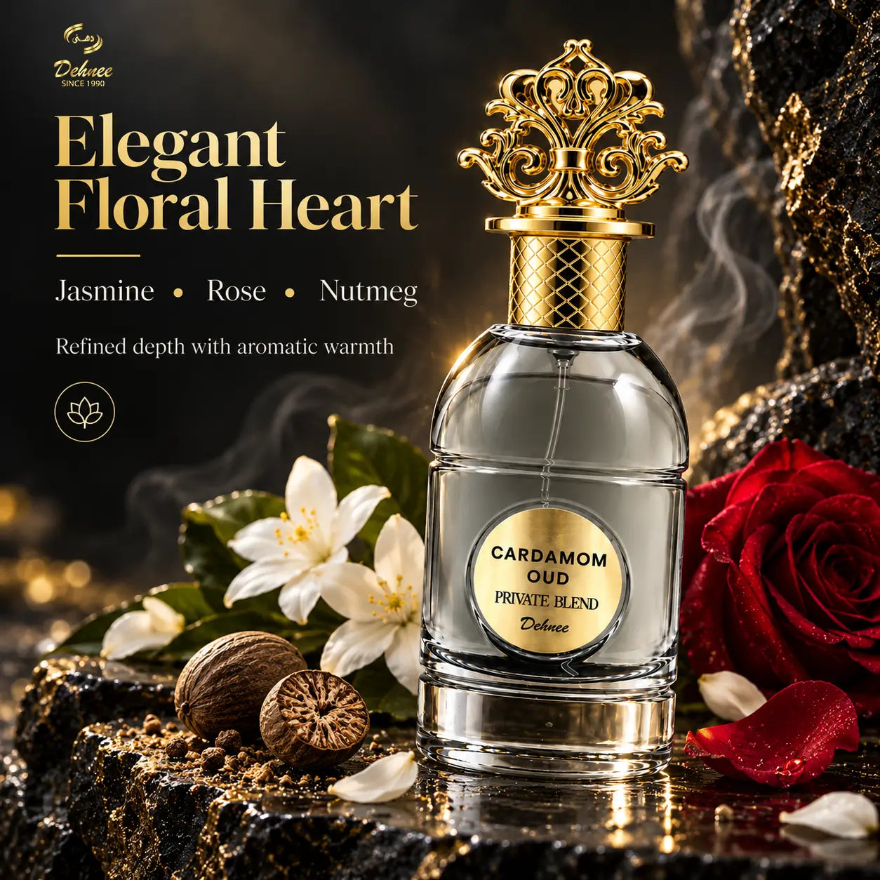 Cardamom Oud  Eau de Parfum 80ml – Luxury Spiced Oud Fragrance | Rich, Warm & Sophisticated Scent