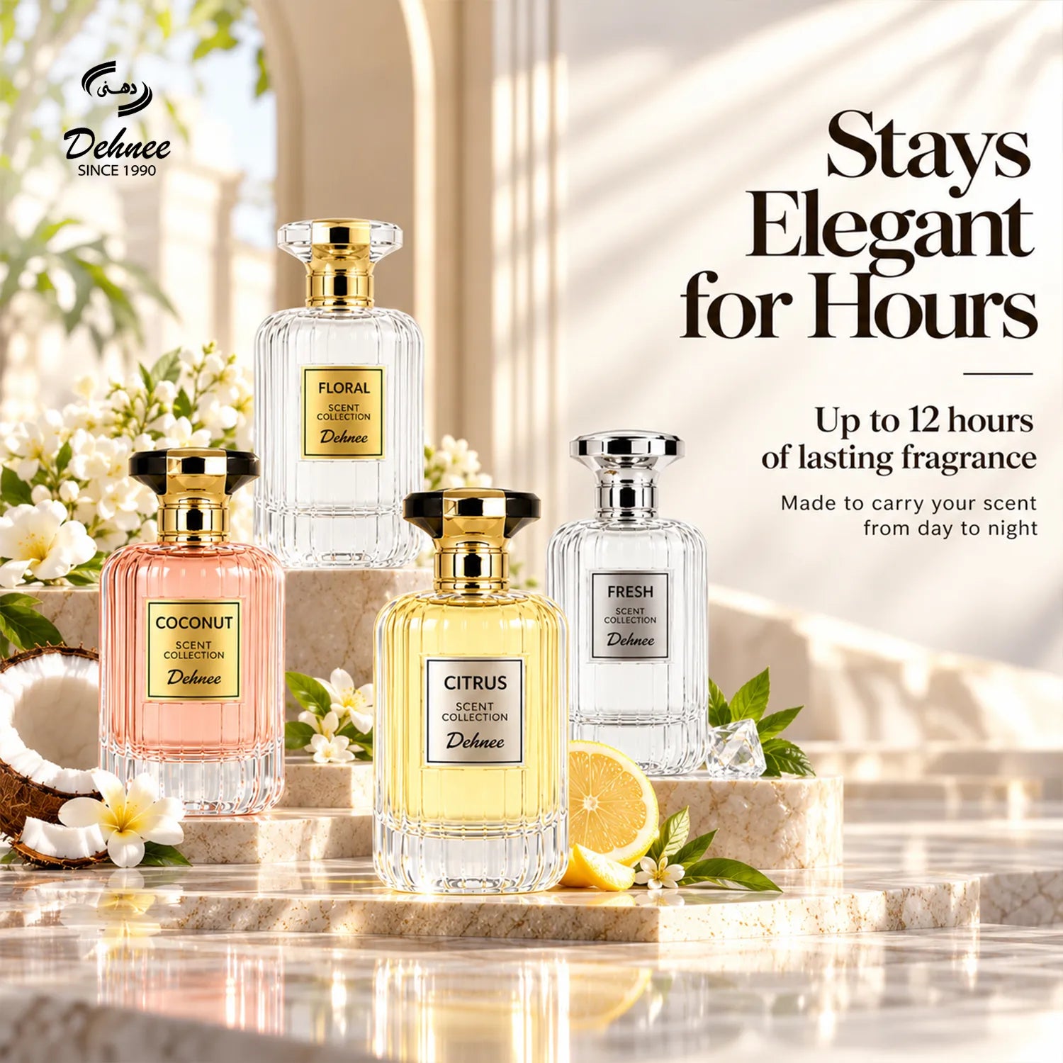 Fresh Scent Collection Combo Pack | Fresh, Citrus, Floral & Coconut Premium Fragrance Set
