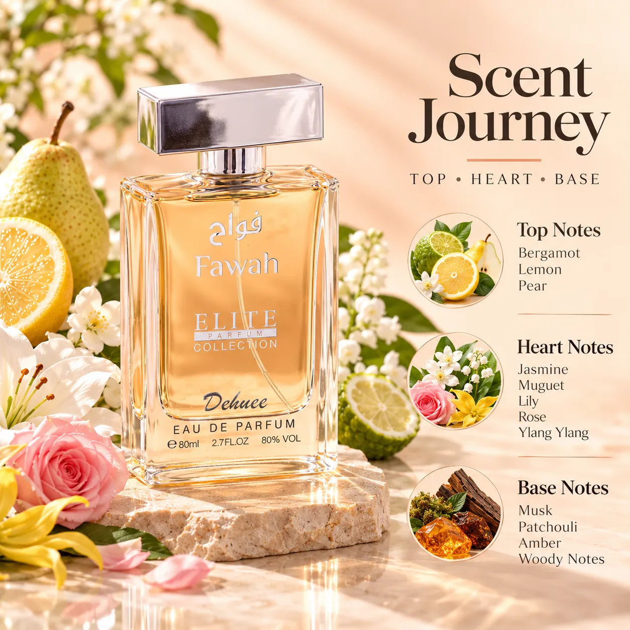 Fawah Eau de Parfum – Bright Citrus Floral Elegance for Women