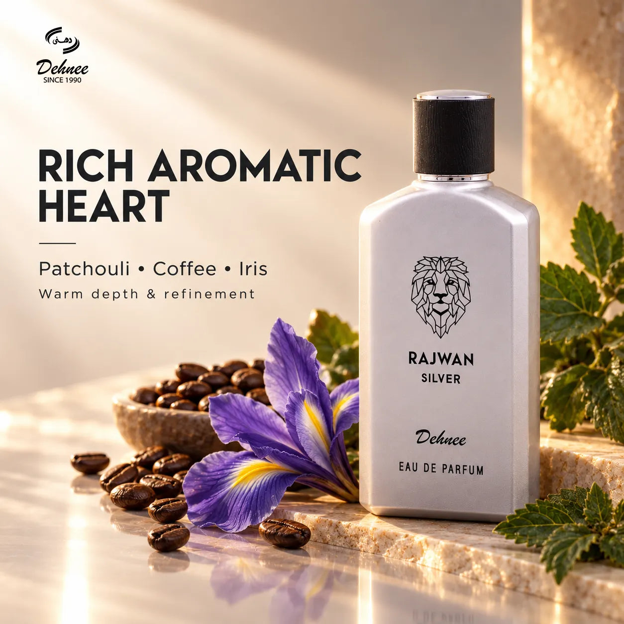Rajwan Silver Eau de Parfum – Spicy Tobacco & Vanilla Scent | Bold & Confident