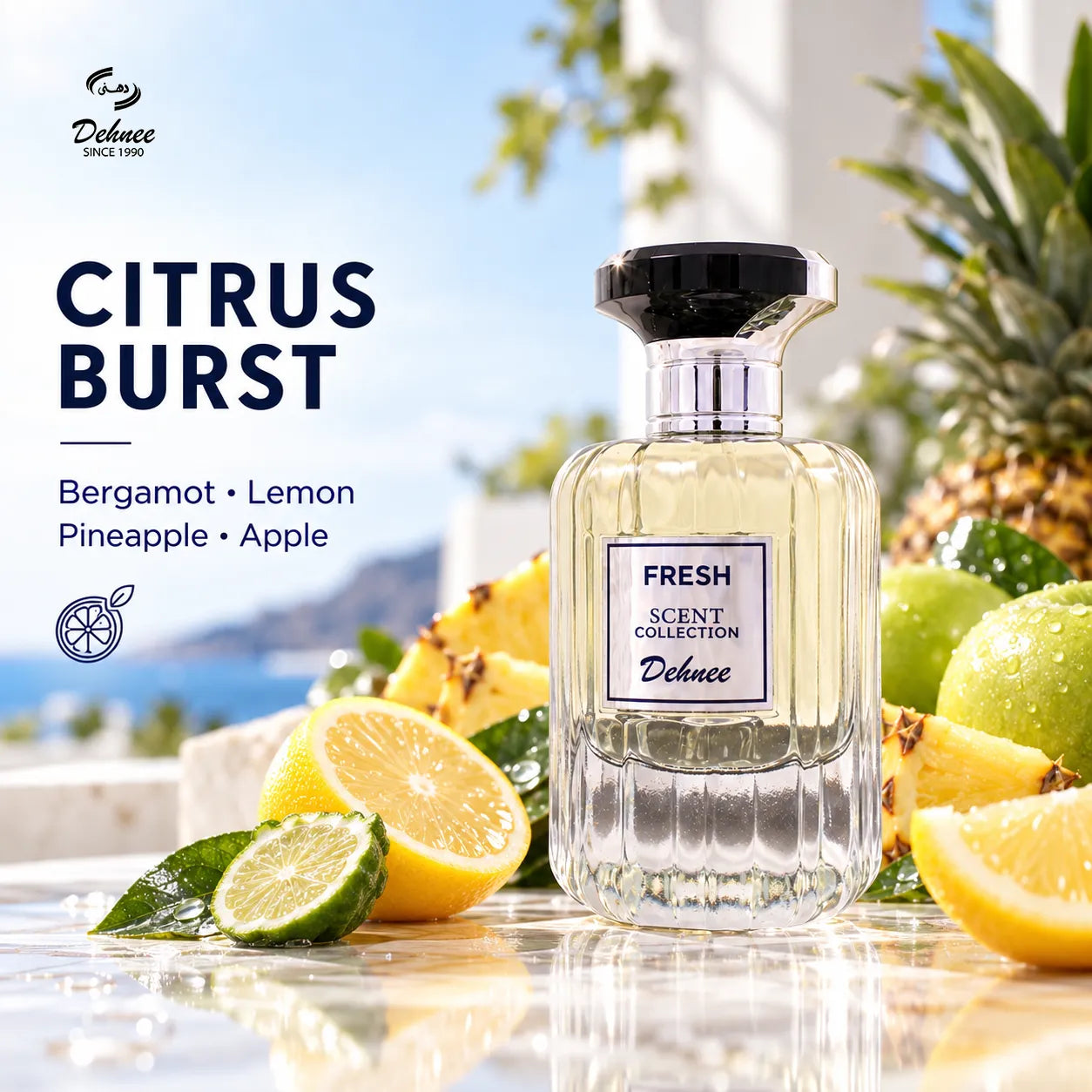 Fresh Eau de Parfum 100ml | Citrus Pineapple Men's Perfume | Dehnee UAE