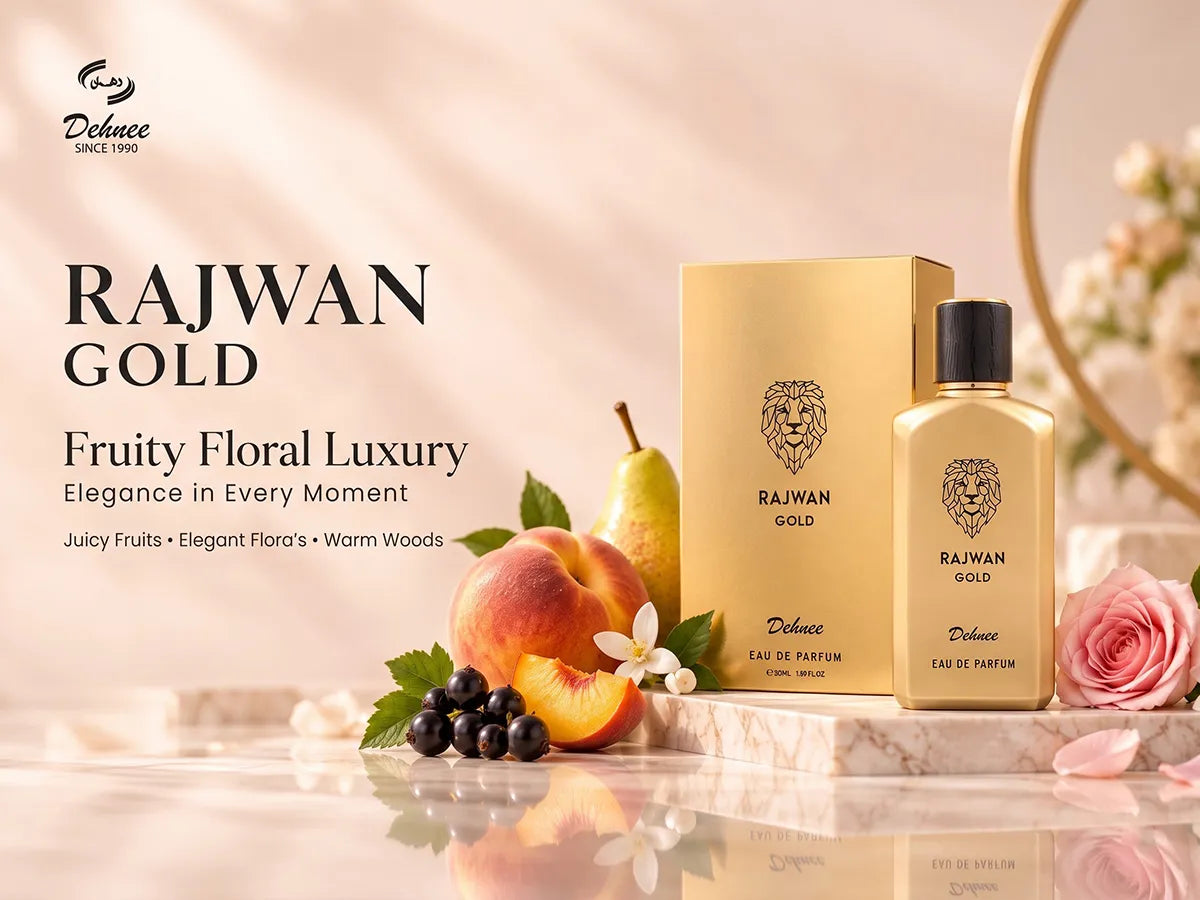 Rajwan Gold Eau de Parfum – Fruity Floral Luxury Scent | Elegance in Every Moment
