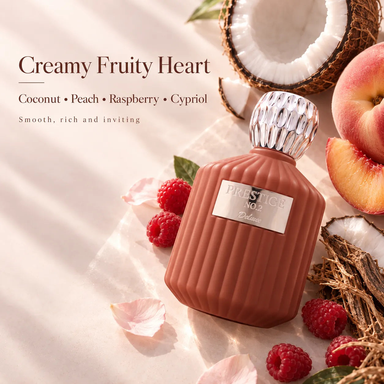 Prestige No. 2 Eau de Parfum – Fruity Rose, Coconut & Oud Depth