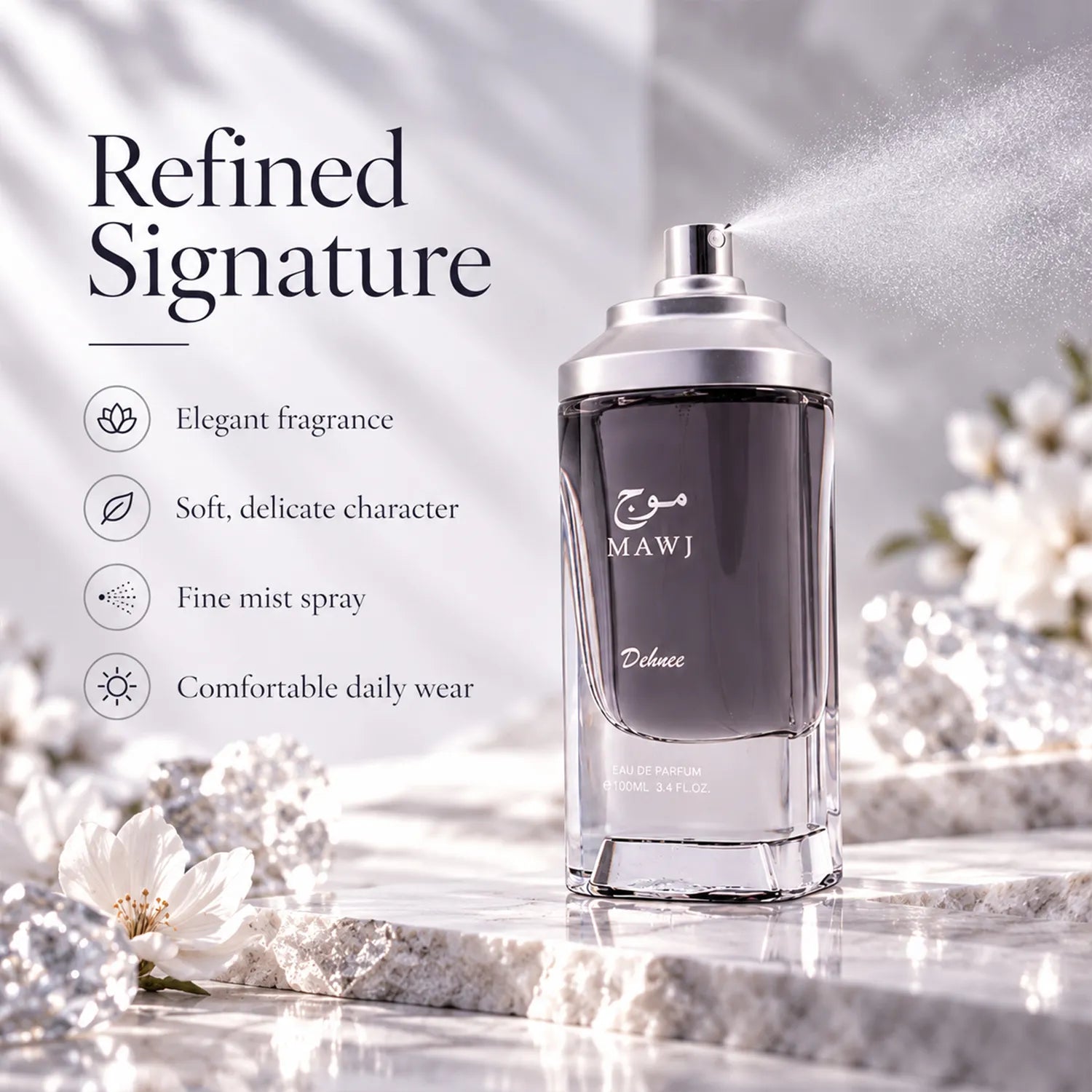 Mawj Eau de Parfum 100ml – Elegant Unisex Citrus Floral Fragrance