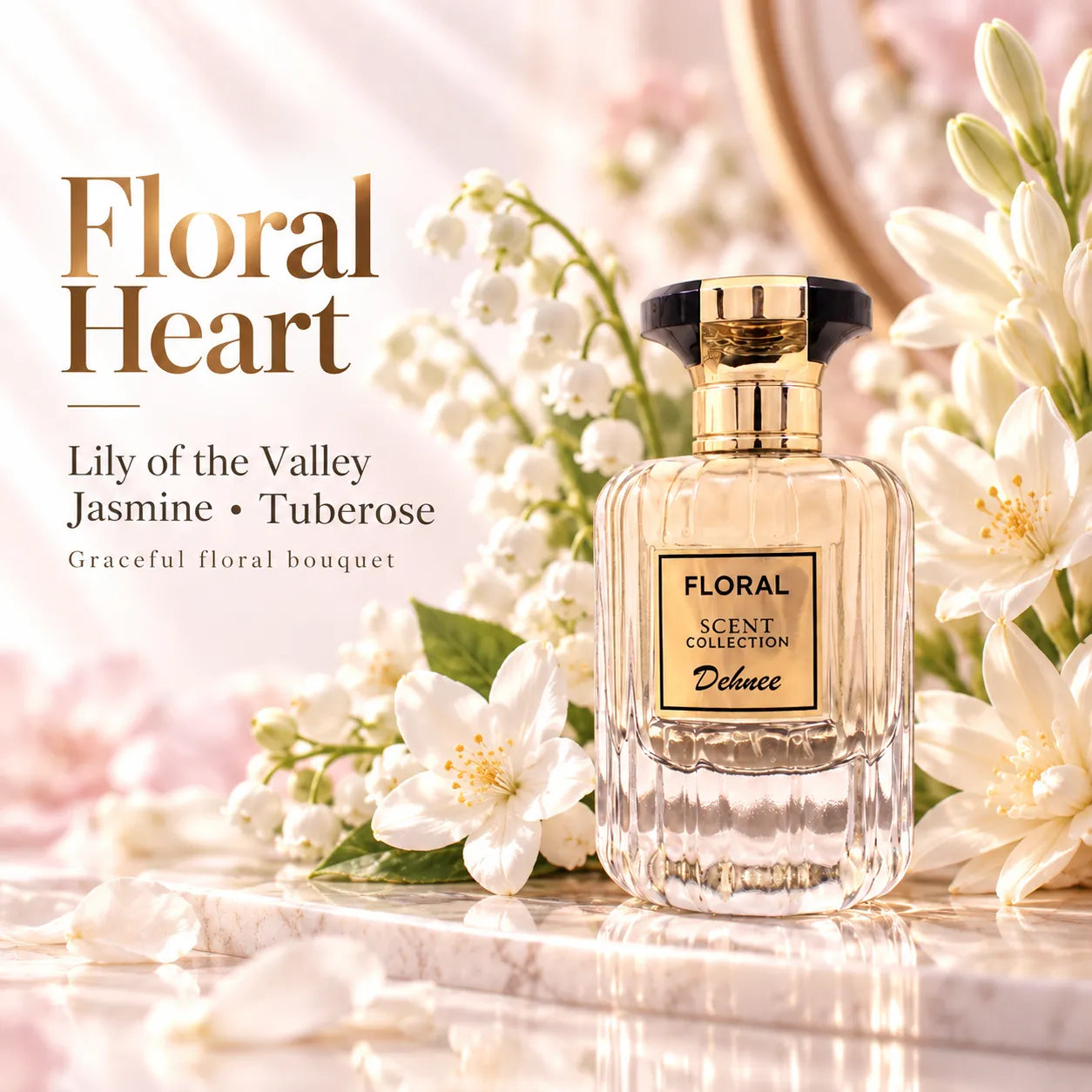 Floral Eau de Parfum 100ml | Jasmine Tuberose Women's Perfume | Dehnee UAE