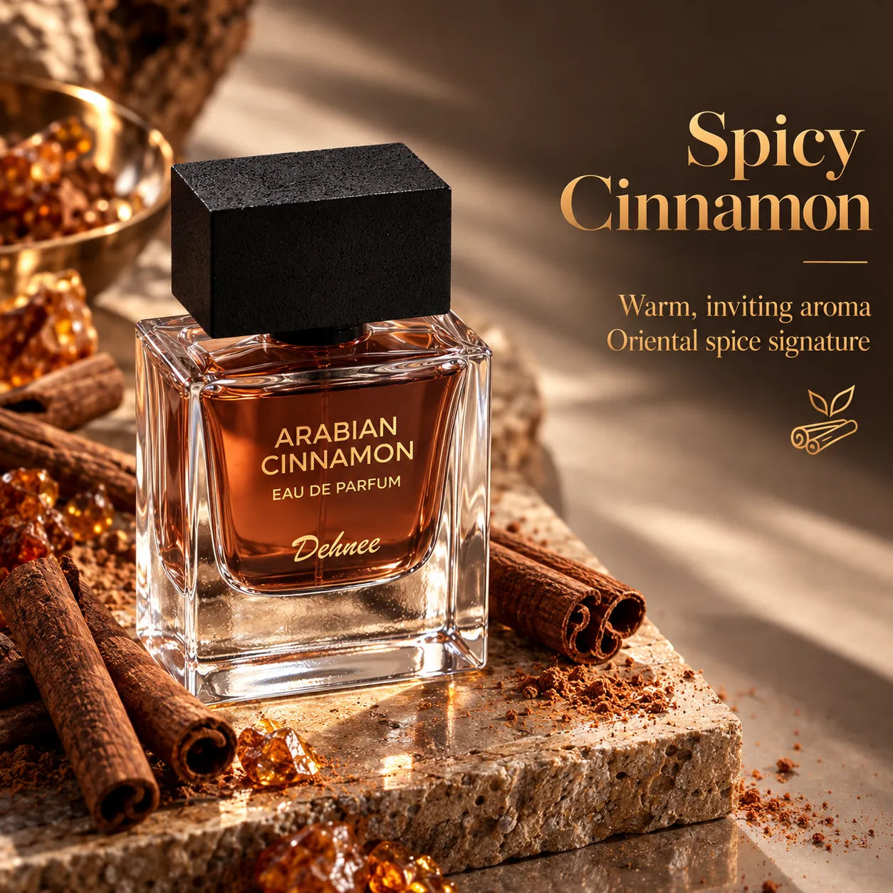 Arabian Cinnamon Eau de Parfum 65ml – Luxury Unisex Long-Lasting Oriental Spicy Fragrance with Warm Cinnamon & Woody Notes-