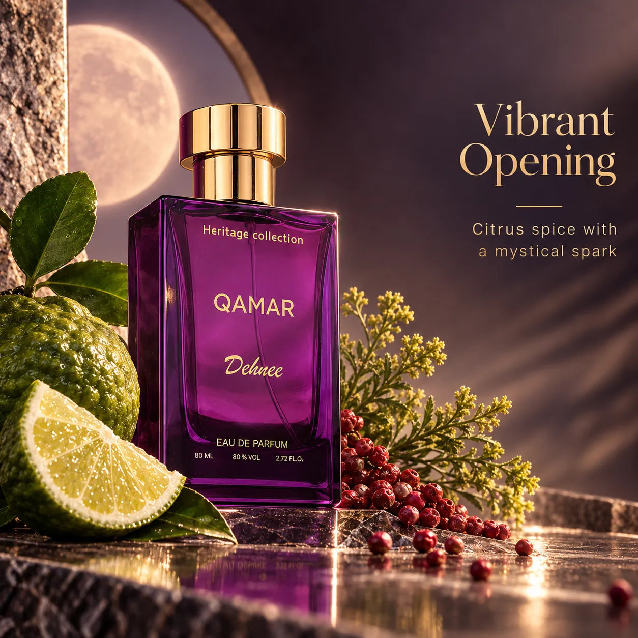 Qamar – Oud, Leather & Amber Eau de Parfum (Long-Lasting)