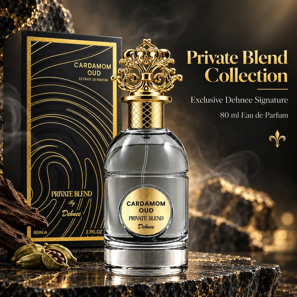 Cardamom Oud  Eau de Parfum 80ml – Luxury Spiced Oud Fragrance | Rich, Warm & Sophisticated Scent