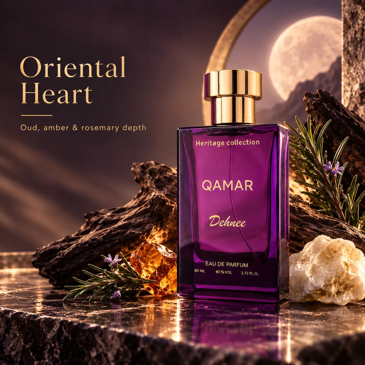 Qamar – Oud, Leather & Amber Eau de Parfum (Long-Lasting)
