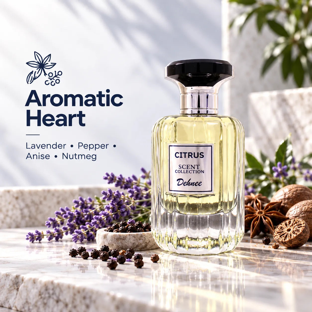 Citrus Eau de Parfum 100ml | Bergamot Lavender Men's Cologne | Dehnee UAE