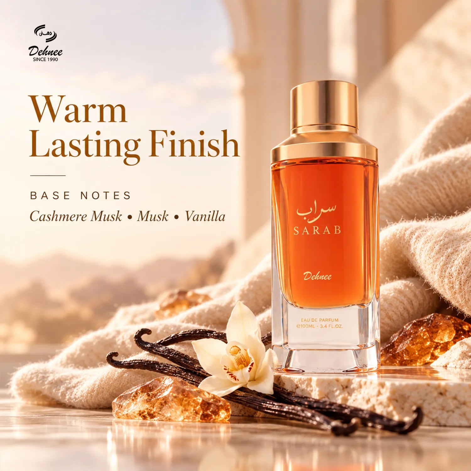 SARAB Eau de Parfum 100ml – Refined Unisex Warm Floral & Musky Fragrance