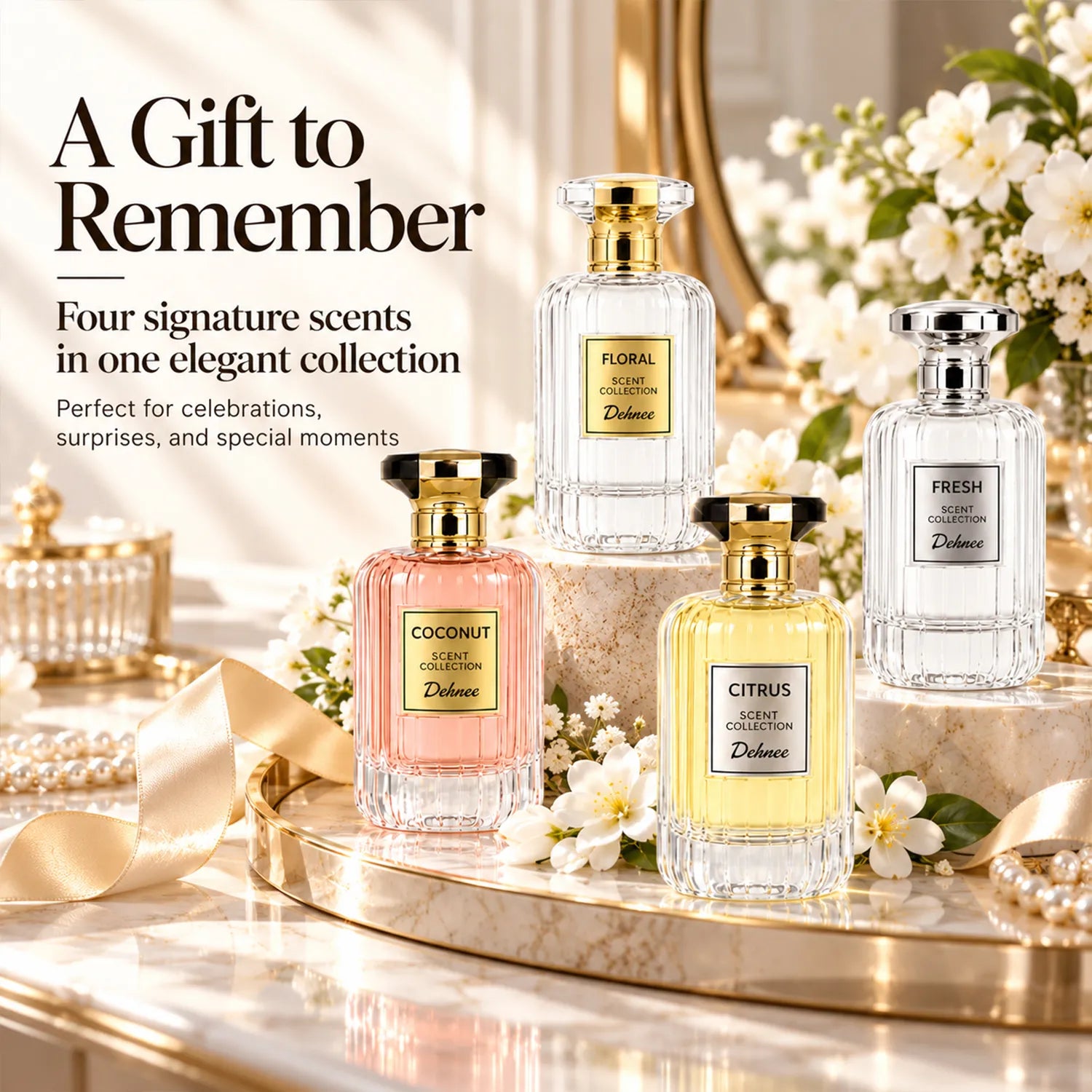 Fresh Scent Collection Combo Pack | Fresh, Citrus, Floral & Coconut Premium Fragrance Set