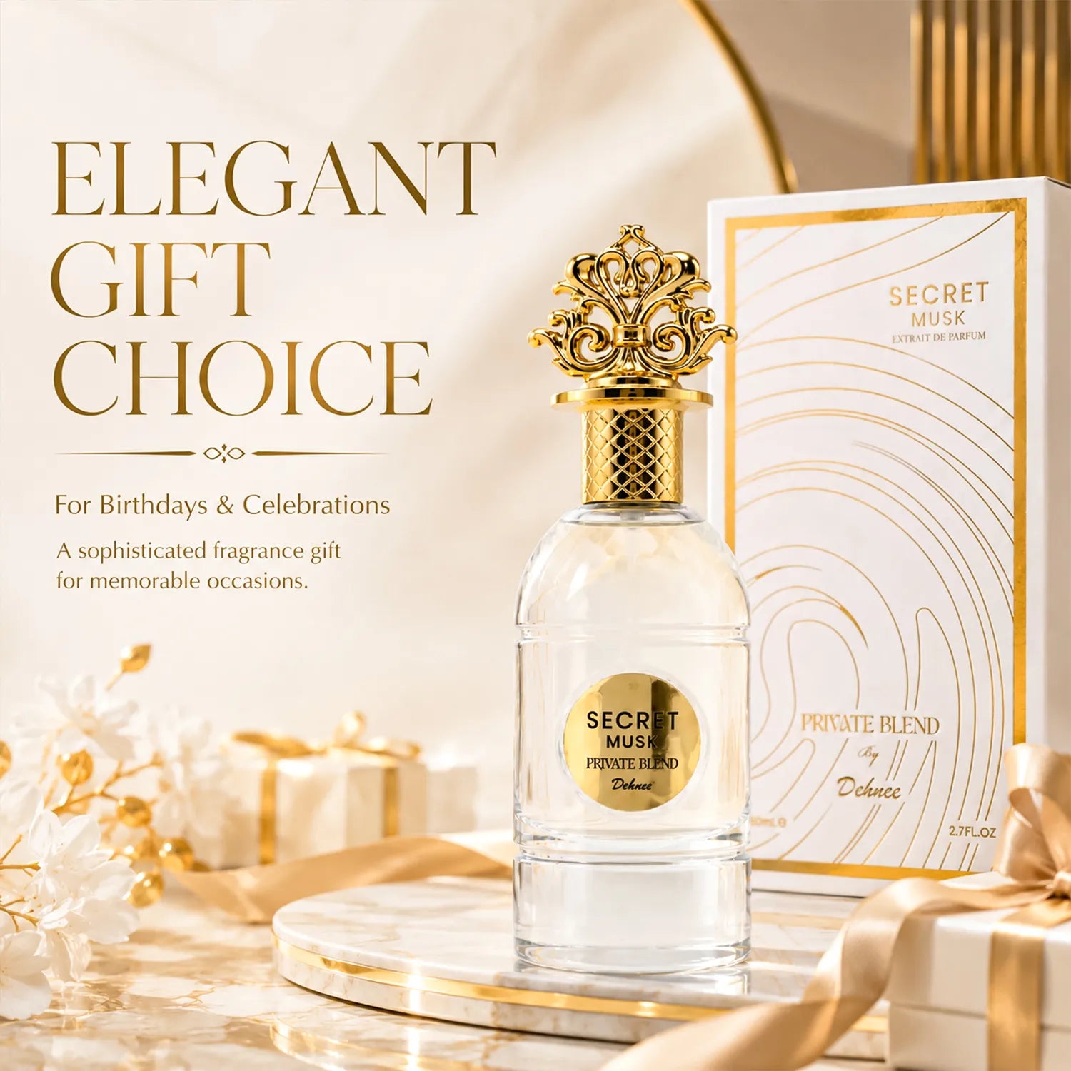 Secret Musk Eau de Parfum 80ml – Luxury Unisex Fragrance with a Soft, Warm & Sensual Musk Scent