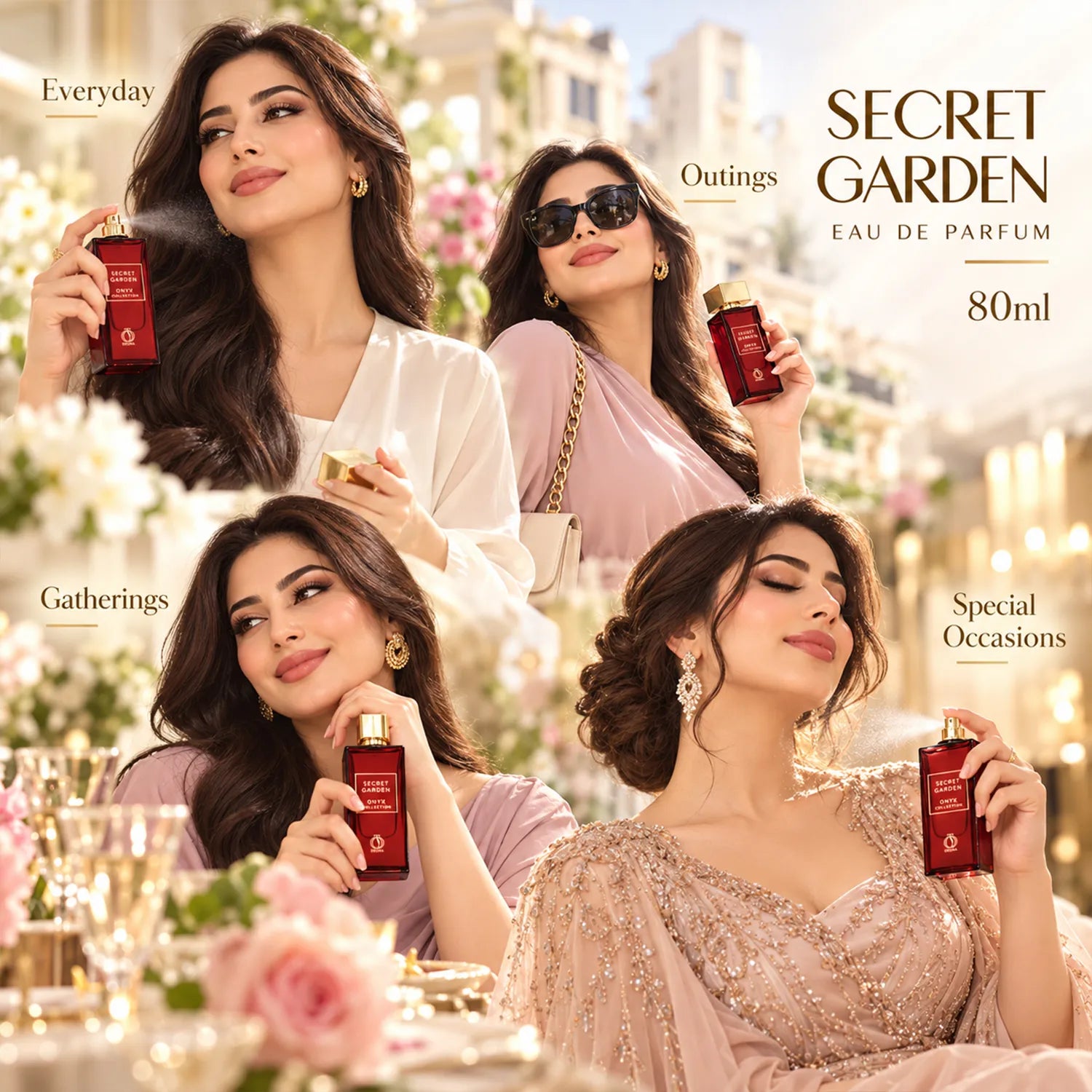 Secret Garden Eau de Parfum 80ml – Luxury Long-Lasting Floral Fragrance with Elegant & Enchanting Aromatic Notes