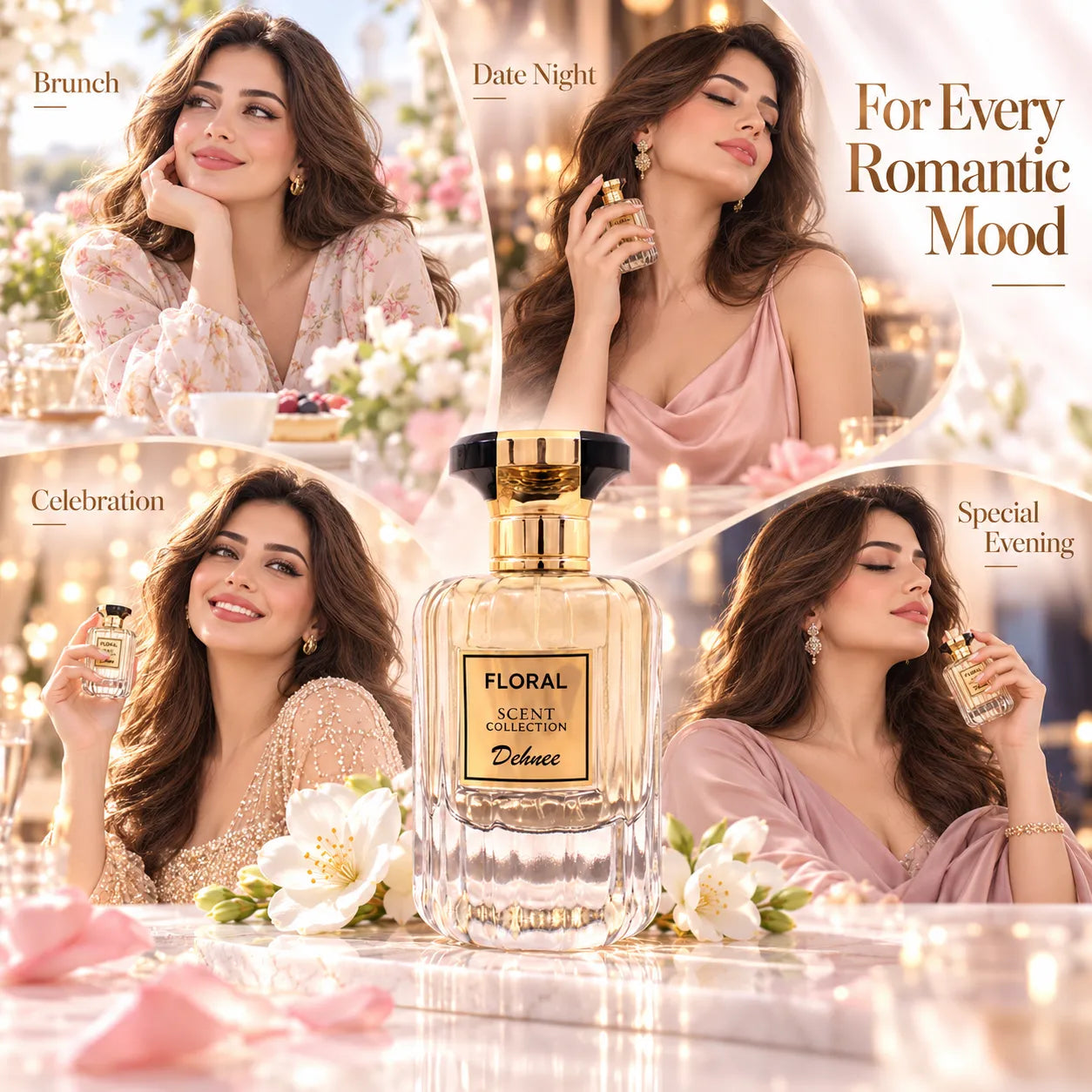Floral Eau de Parfum 100ml | Jasmine Tuberose Women's Perfume | Dehnee UAE