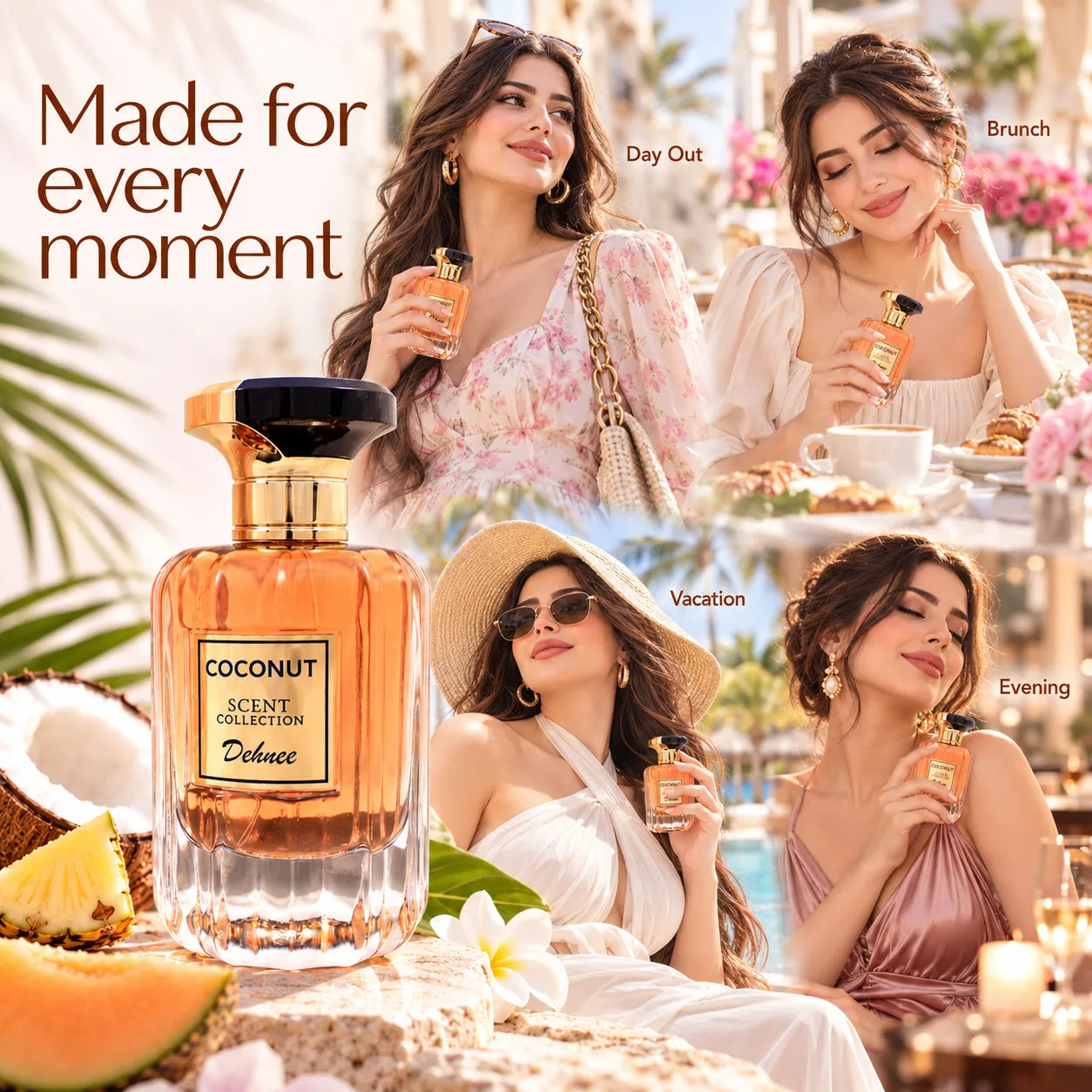 Coconut Eau de Parfum 100ml | Tropical Orchid & Vanilla Perfume | Dehnee UAE