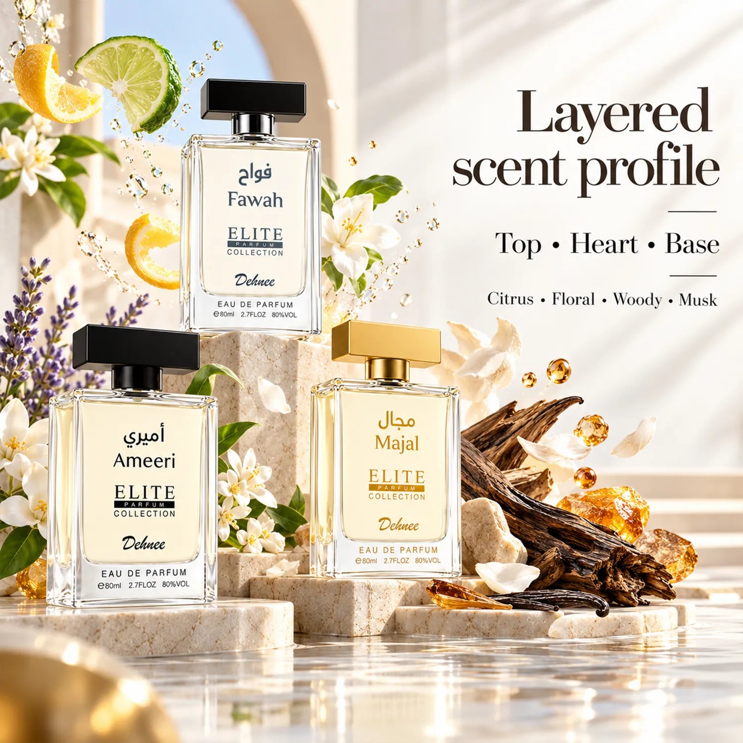 Elite Collection Combo Pack | Ameeri, Fawah & Majal Luxury Perfume Set