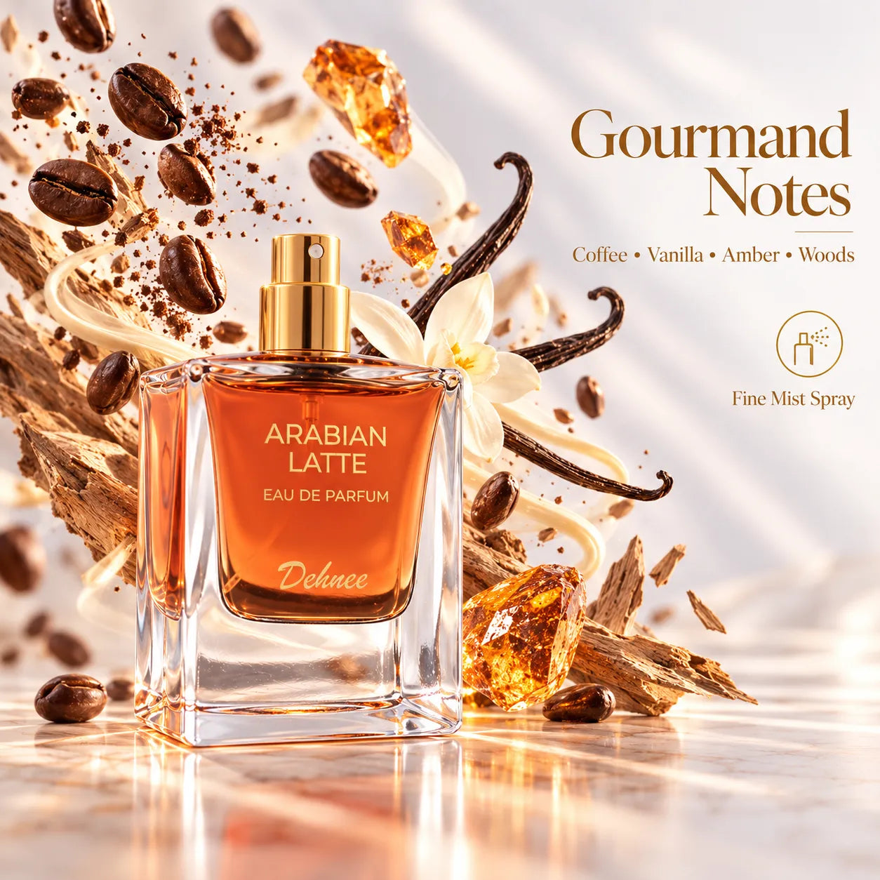 Arabian Latte Eau de Parfum 65ml – Unisex Luxury Gourmand Fragrance with Rich Coffee, Creamy Vanilla & Warm Oriental Notes – Long-Lasting Perfume