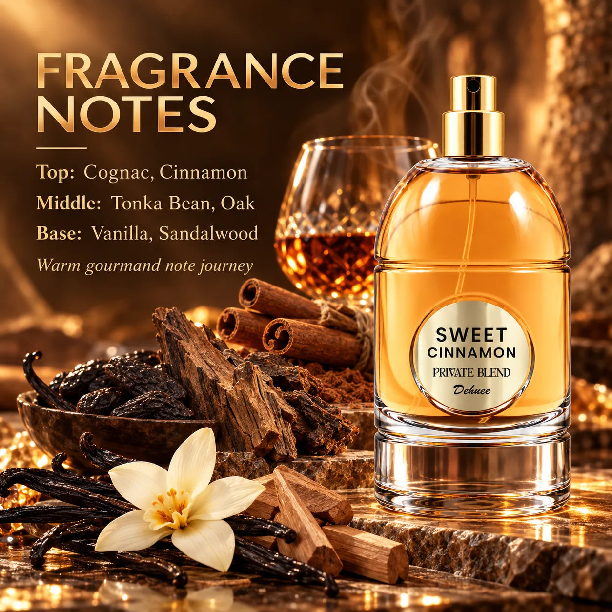 Sweet Cinnamon Eau de Parfum – Warm Cinnamon, Cognac & Vanilla Gourmand