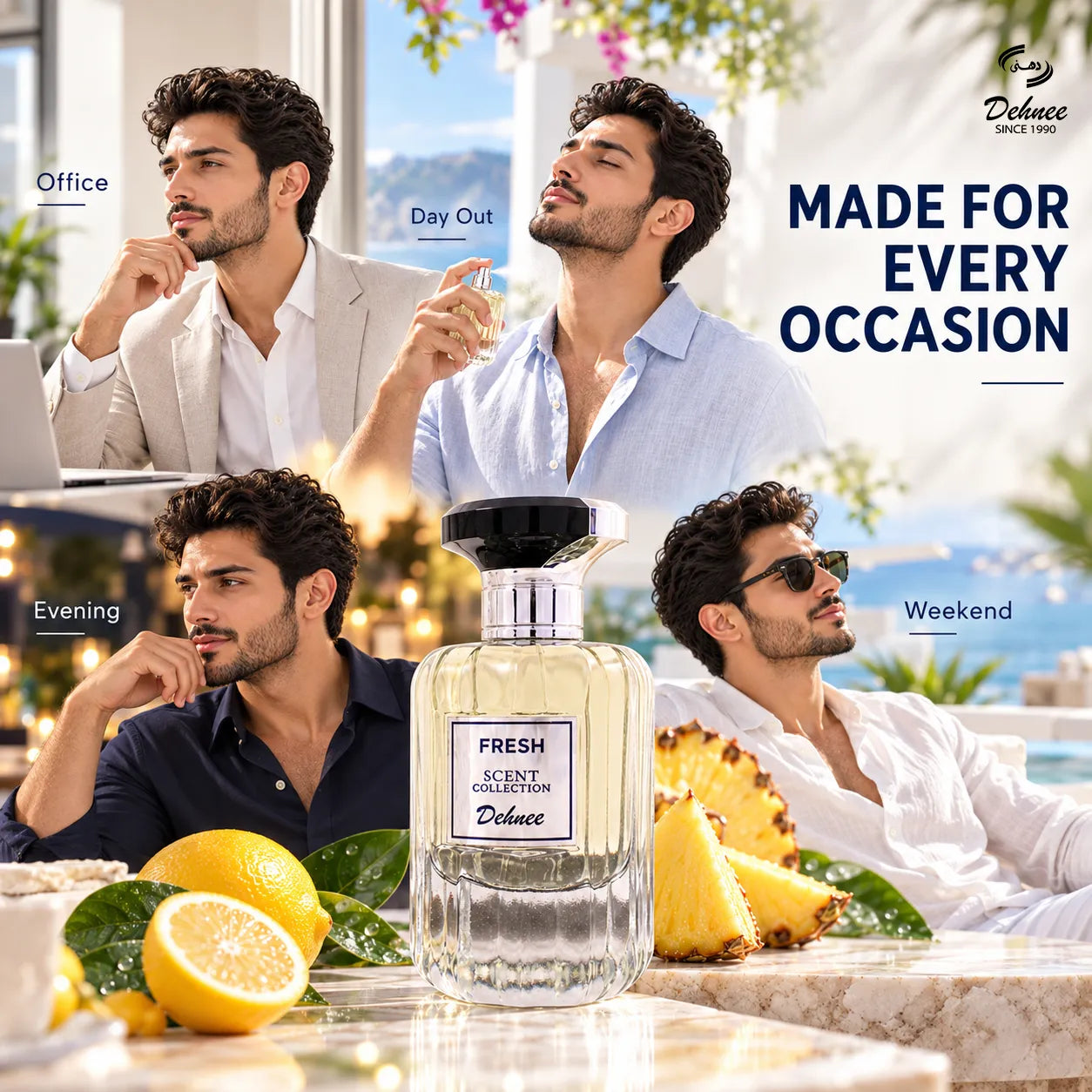 Fresh Eau de Parfum 100ml | Citrus Pineapple Men's Perfume | Dehnee UAE