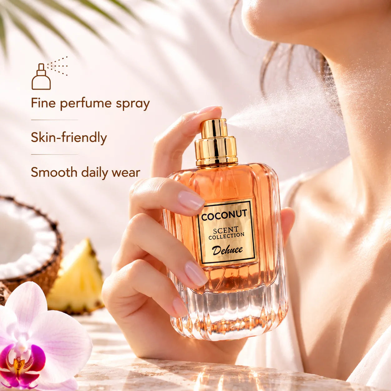 Coconut Eau de Parfum 100ml | Tropical Orchid & Vanilla Perfume | Dehnee UAE
