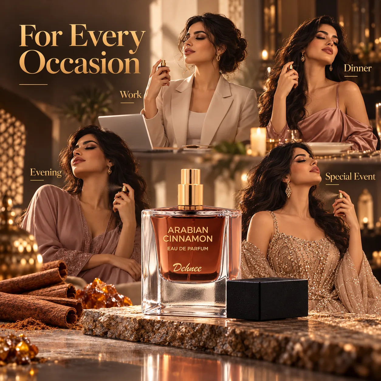 Arabian Cinnamon Eau de Parfum 65ml – Luxury Unisex Long-Lasting Oriental Spicy Fragrance with Warm Cinnamon & Woody Notes-