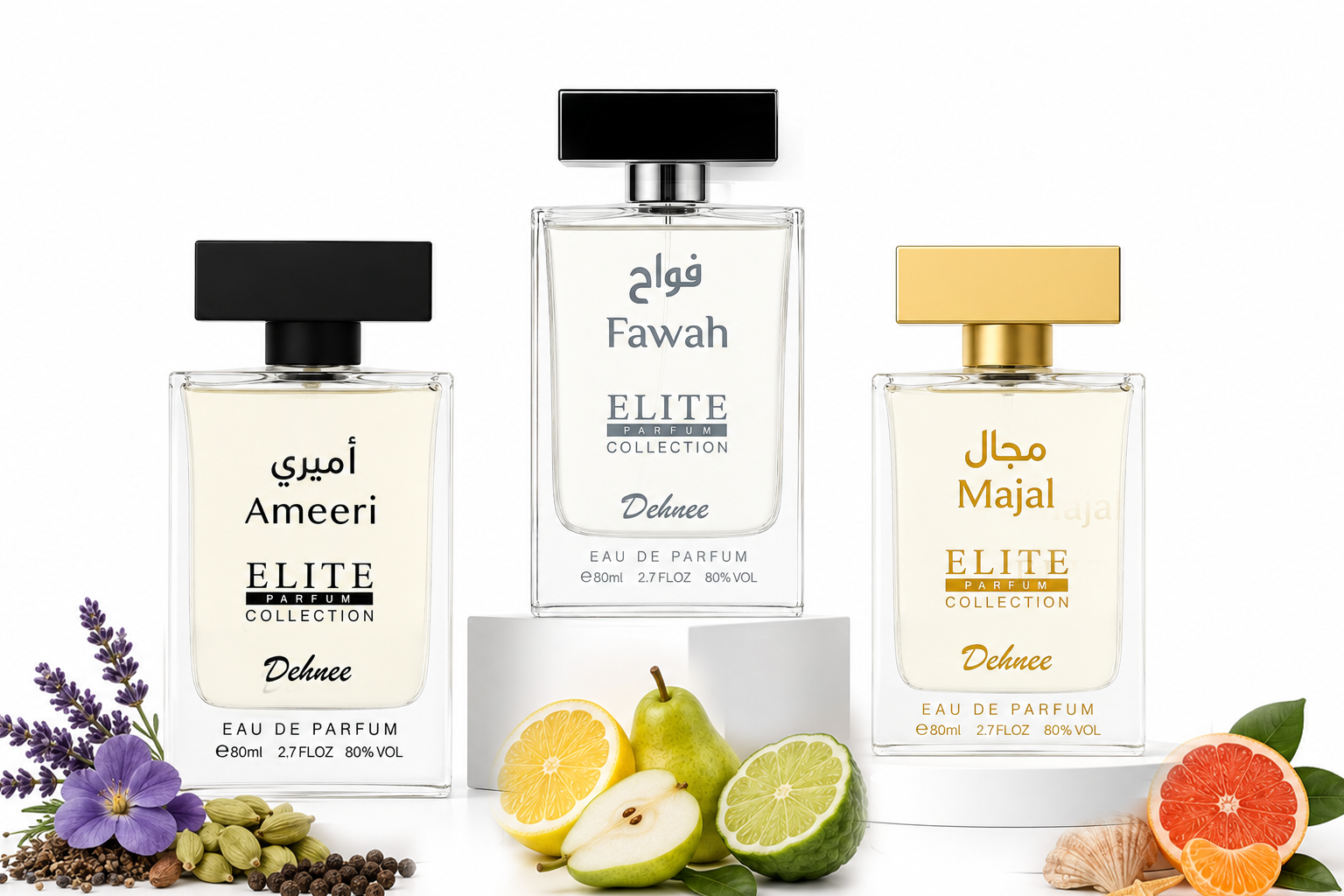 Elite Collection Combo Pack | Ameeri, Fawah & Majal Luxury Perfume Set