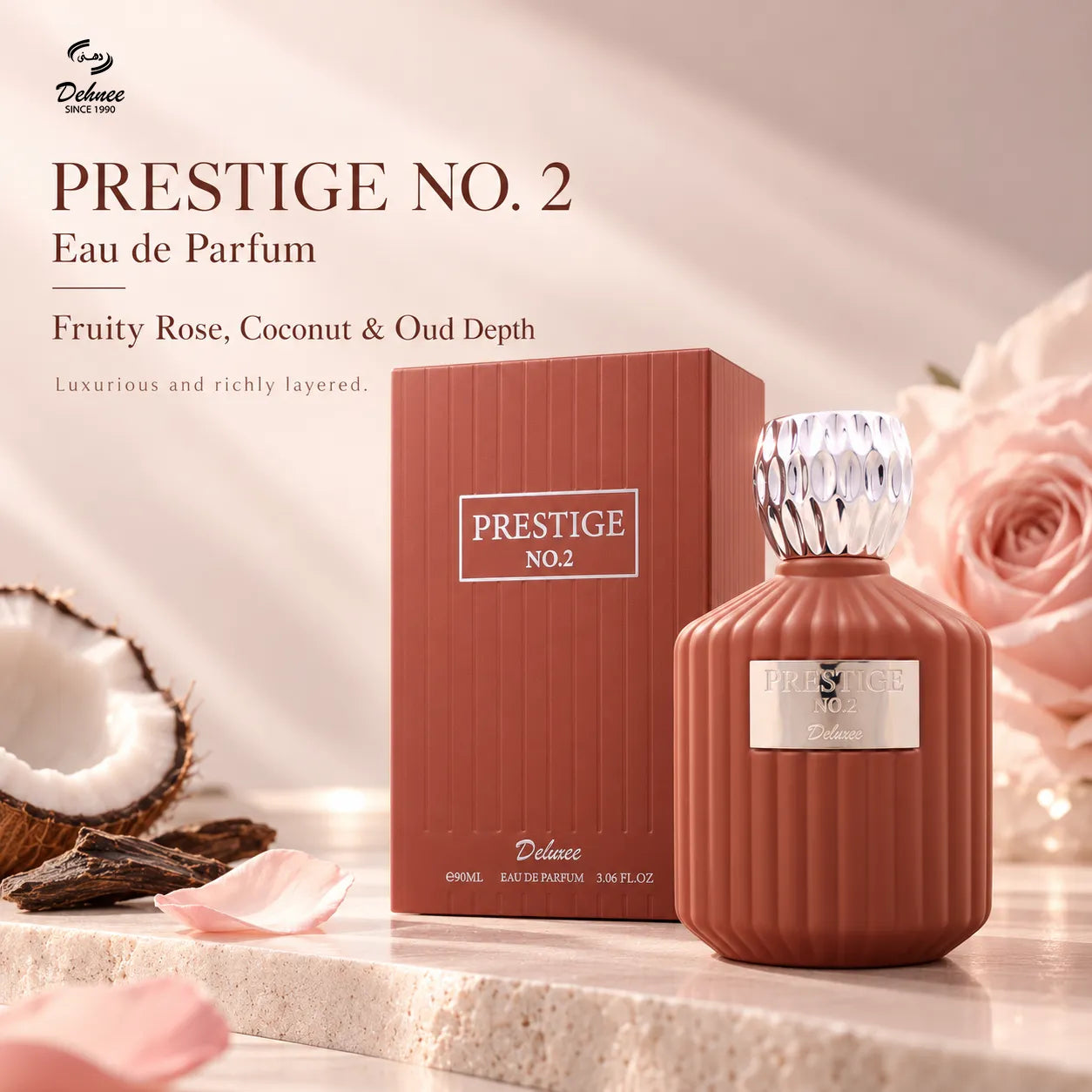 Prestige No. 2 Eau de Parfum – Fruity Rose, Coconut & Oud Depth