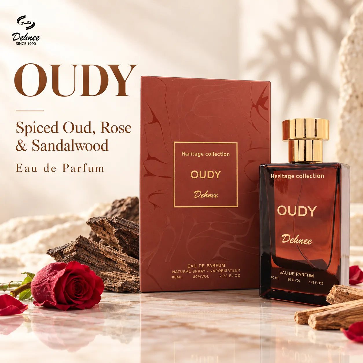 Oudy – Spiced Oud, Rose & Sandalwood Eau de Parfum
